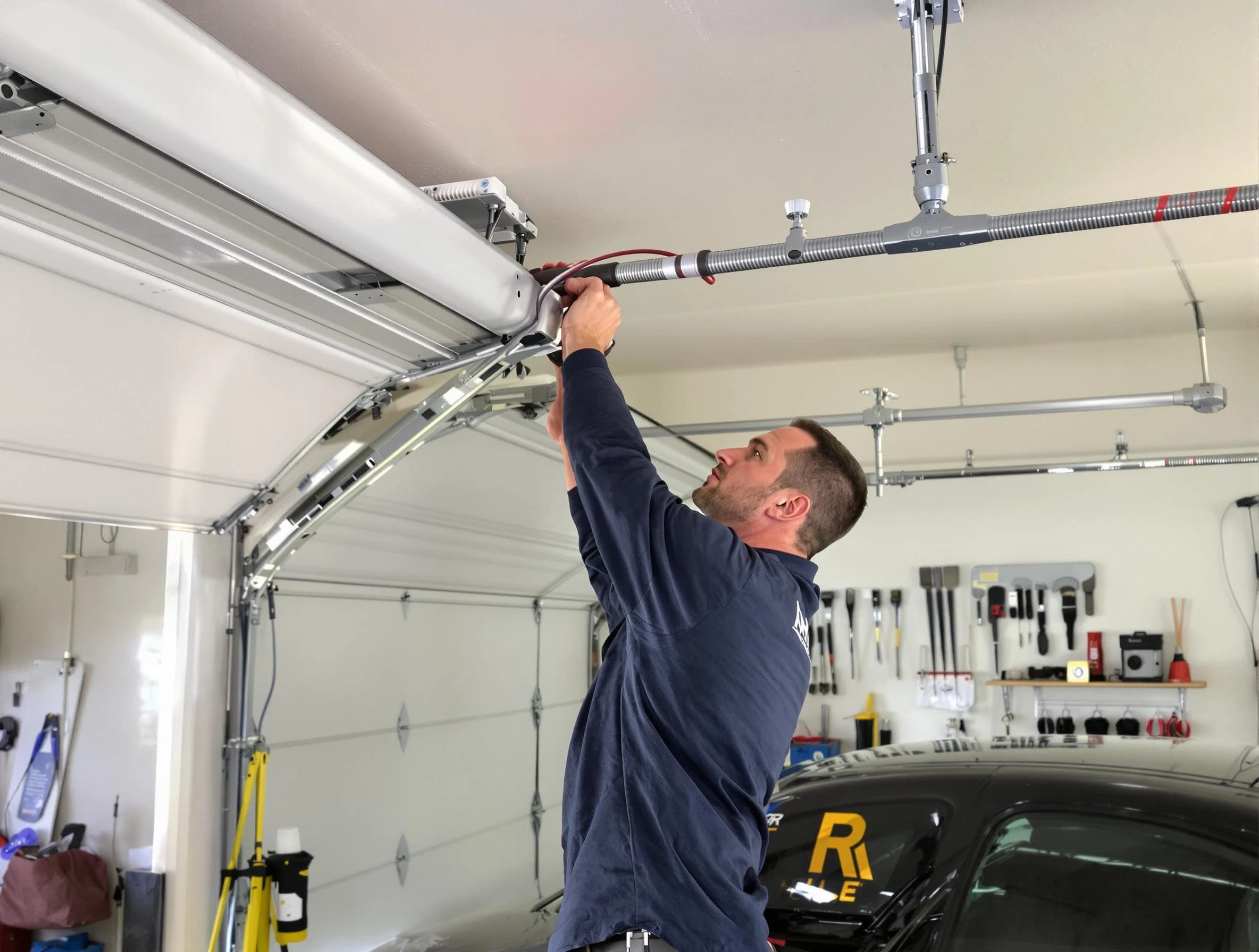 Chandler Garage Door Repair technician performing garage door cable repair in Chandler