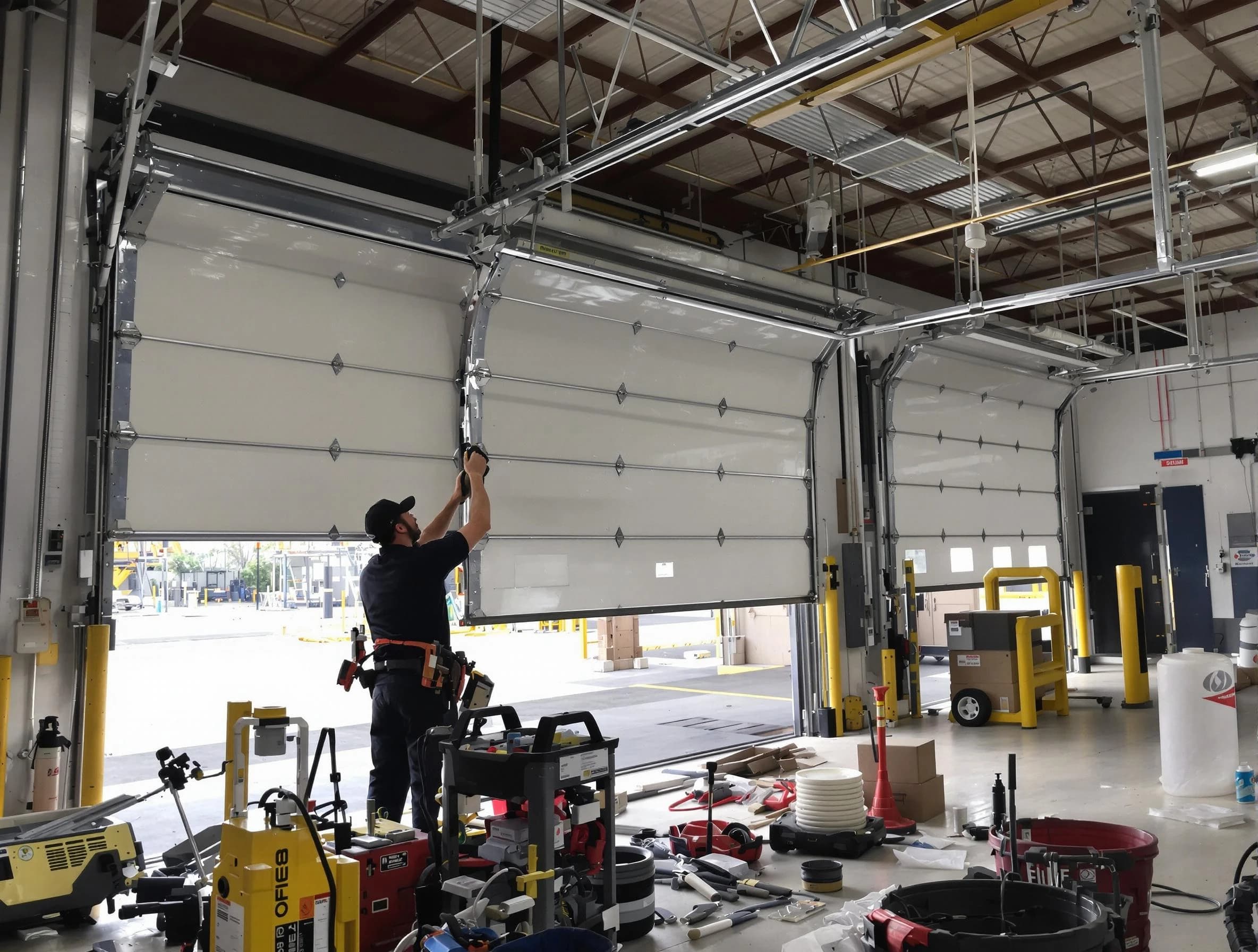 Chandler Garage Door Repair technician performing commercial garage door repair in Chandler