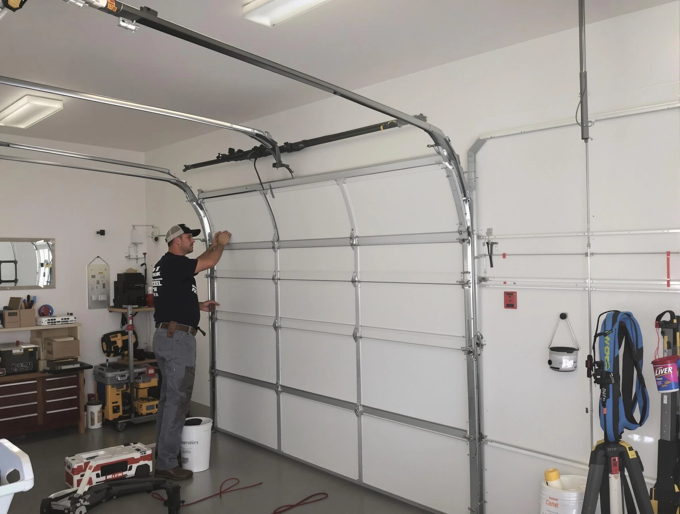 Chandler Garage Door Repair team installing new garage door in Chandler