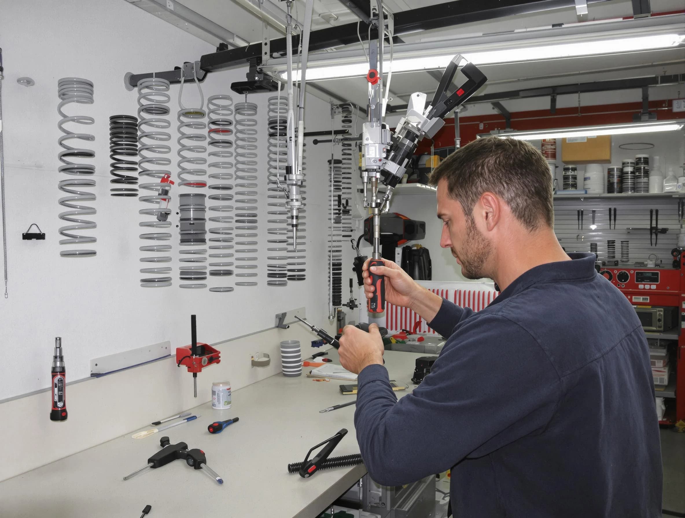 Chandler Garage Door Repair safety certified technician performing precision spring replacement in Chandler